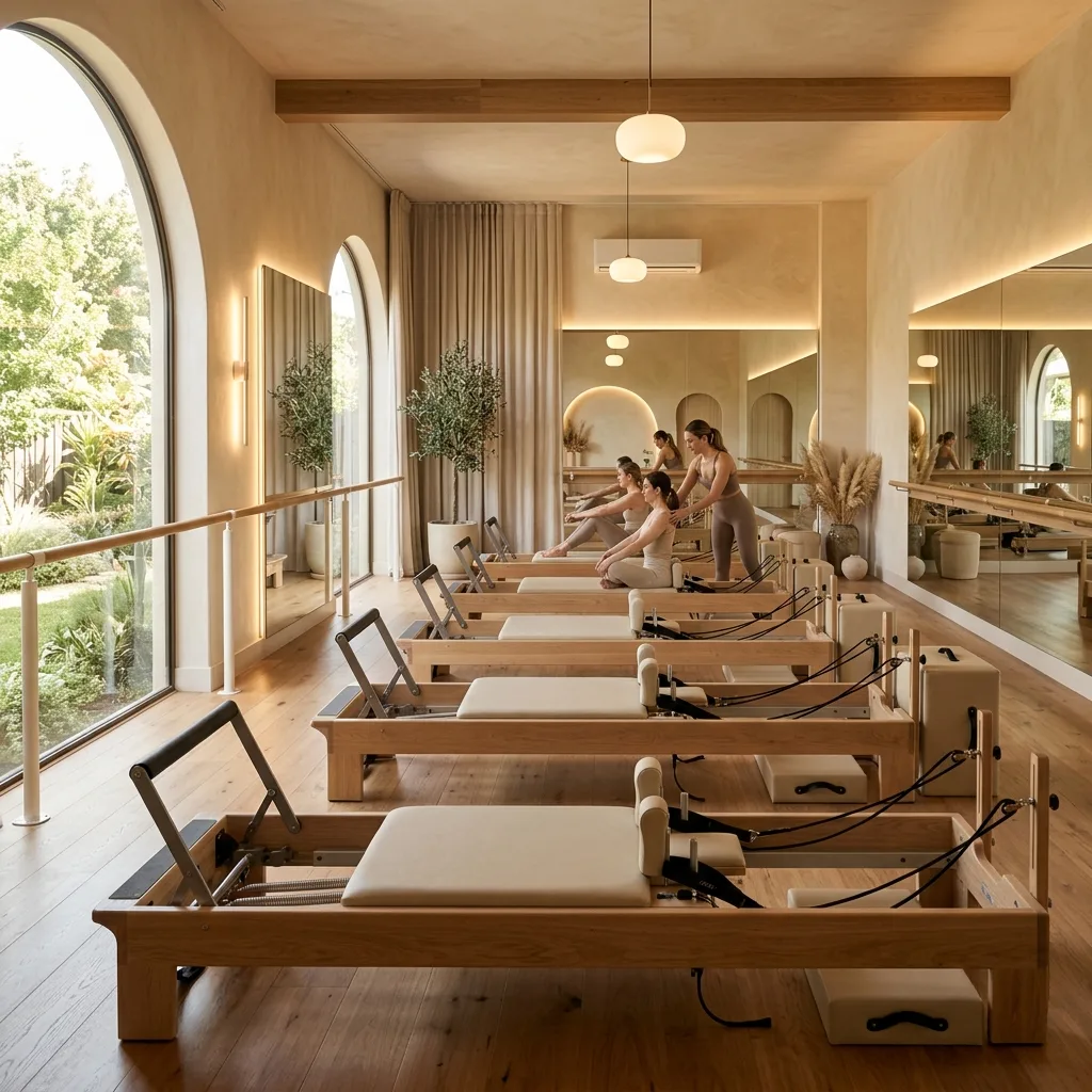 Estudio Nudhe Studio con instructores de Pilates y Barre